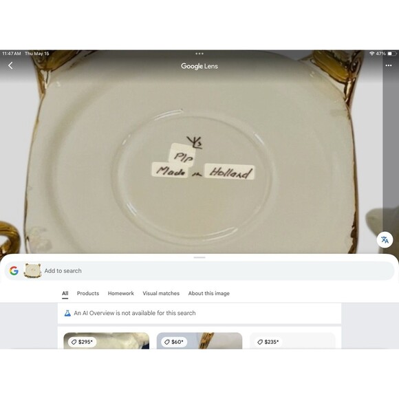 Holland Sugar Creamer  Tea Pot Warmer 5 Piece Set  See Measurements Below - Picture 11 of 11